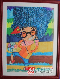 ​新晃晃州镇第一完全小学举办“我为祖国点赞”绘画展