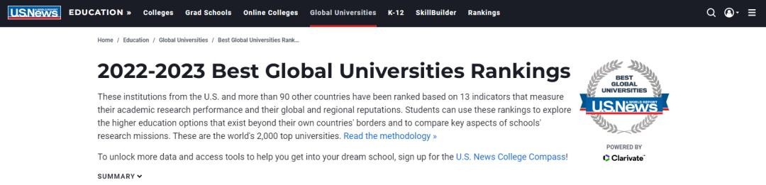 us news发布2025世界大学排行榜（最新2025）(1)