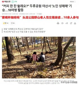 ​韩国野山惊现老年卖淫女！树林成为性买卖场所，警方无奈砍掉树木