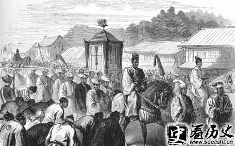 倒幕运动后明治天皇迁都东京