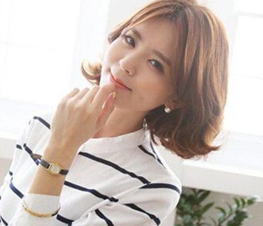 中分短发烫发韩范图片,全是韩国小姐姐大爱款