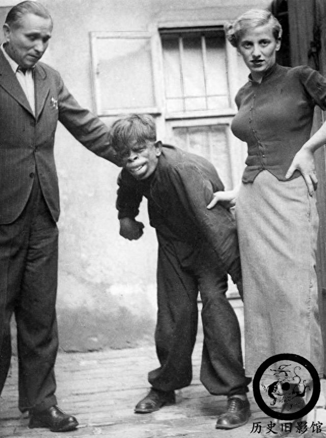 一组历史罕见老照片：图二是长相奇怪的类人猿，图三骑手很漂亮